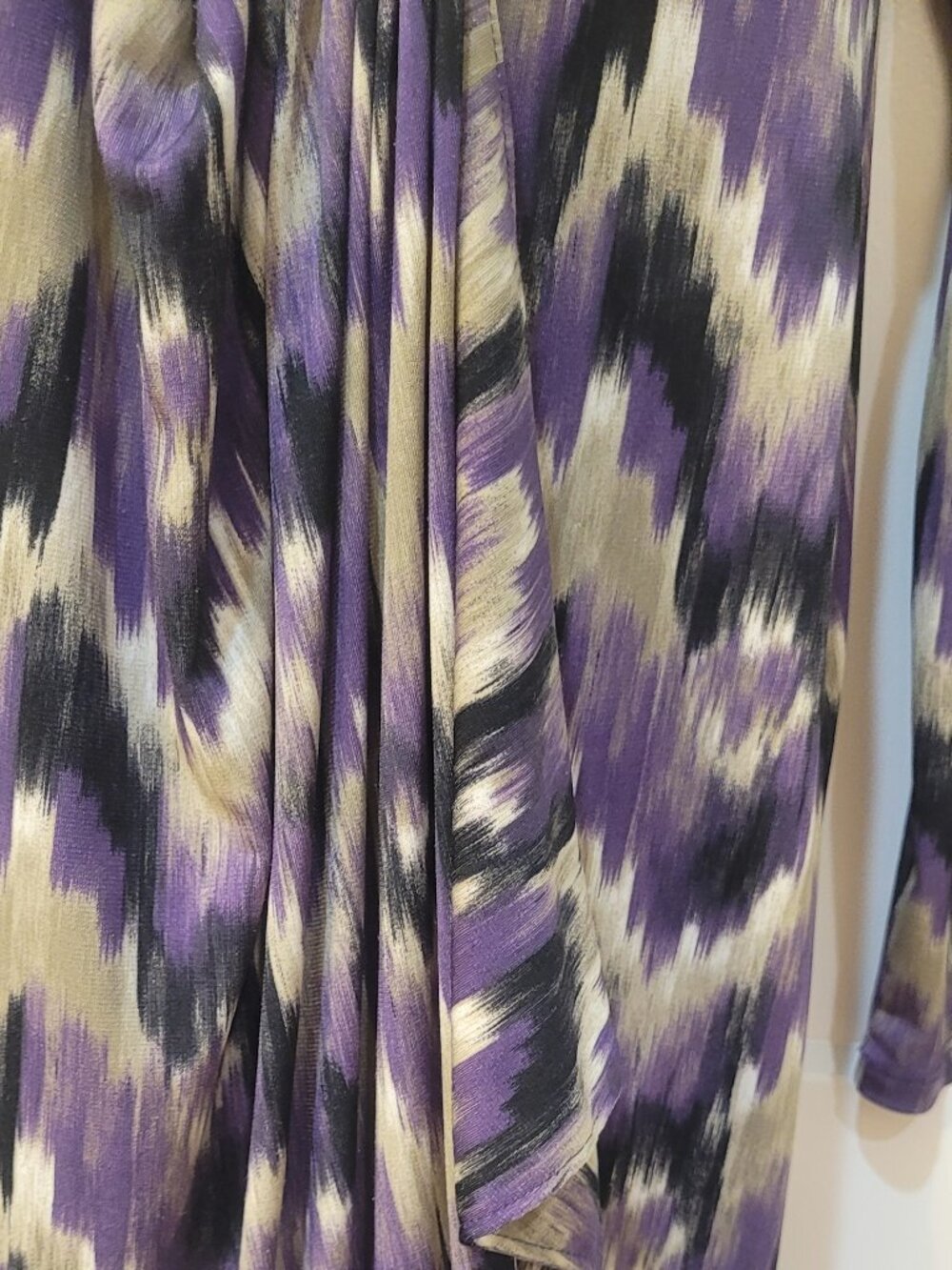 Michal Kors Purple Abstract Patterned Dress , Size L - Picture 3 of 7